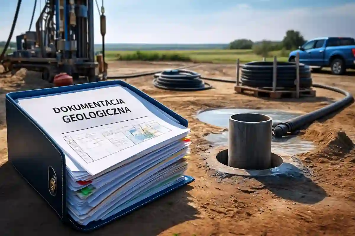 Dokumentacja geologiczna przy odwiercie pod pompę ciepła