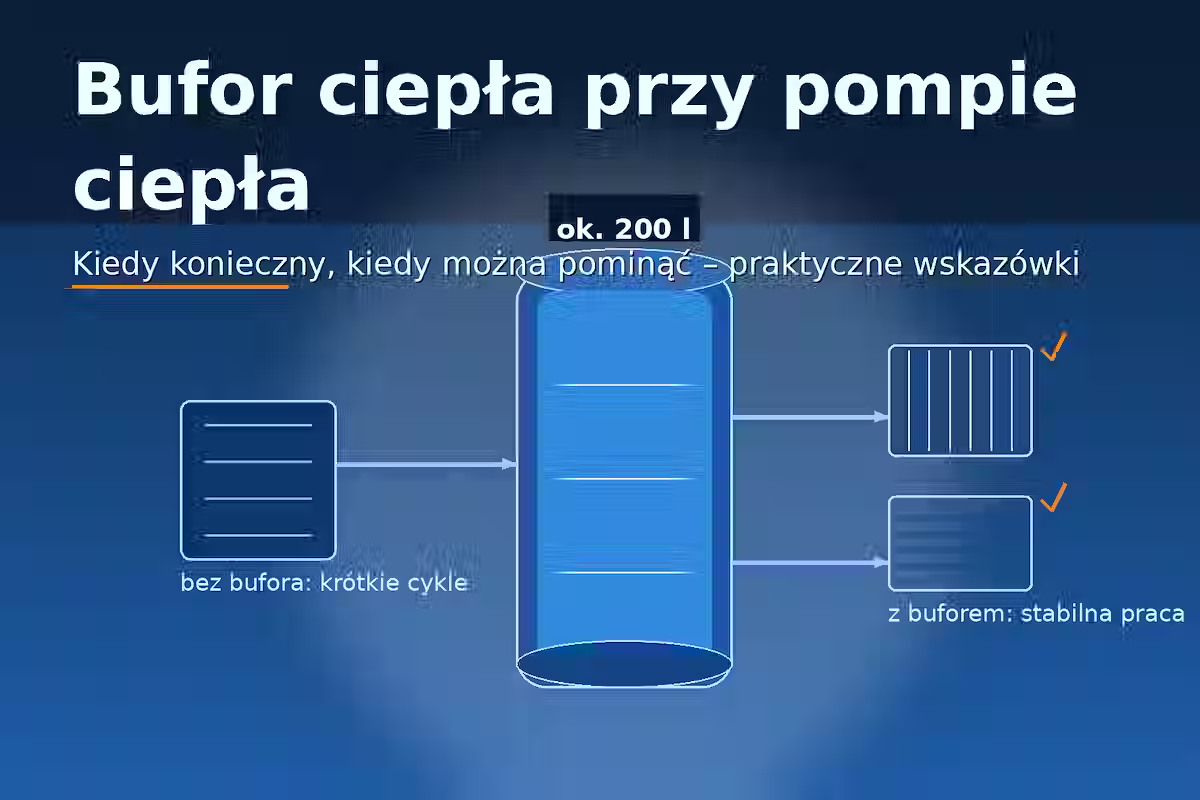 Zbiornik buforowy przy pompie ciepła