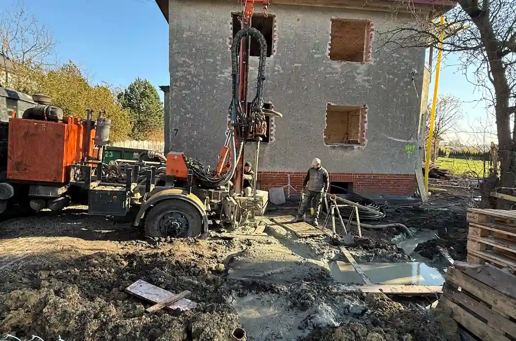 rozstawienie wiertnicy